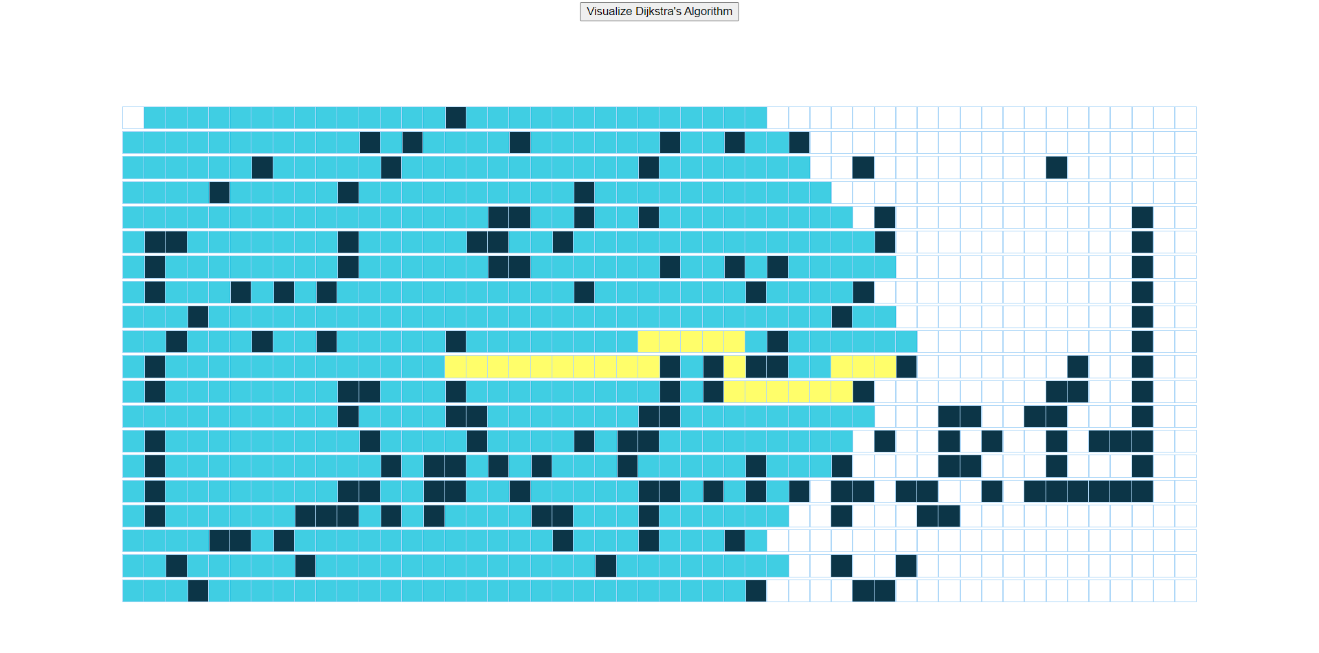 Dijkstra's Maze Solver screenshot